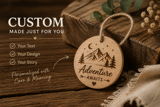 Custom Wood Engraving Accessories | Handmade Natural Wood Gifts