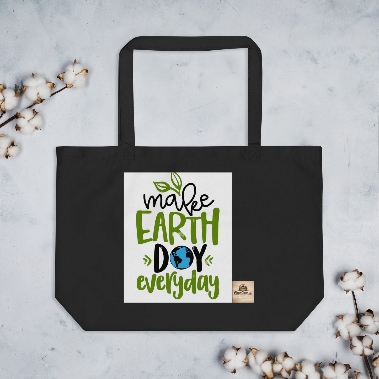 Large Organic Cotton Tote Bag | Eco-Friendly Reusable Shopping Bag