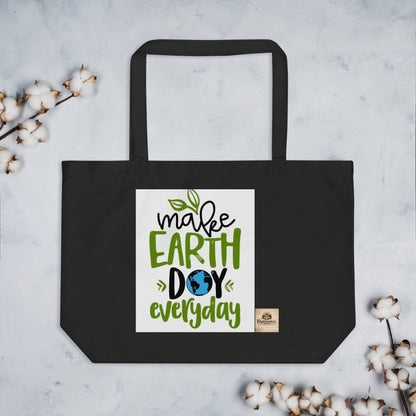 Large Organic Cotton Tote Bag | Eco-Friendly Reusable Shopping Bag